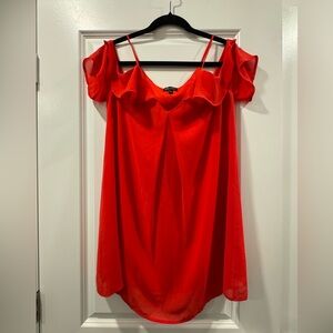 Dee Elly Red Flowy Mini Dress
